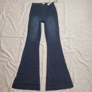 Alter'd State Bexley Defiance Bellbottom Flare Dark Blue Jeans - Sizes 3, 5, & 7